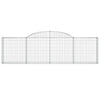 buede gabionkurve 13 stk. 300x30x80/100 cm galvaniseret jern