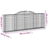 buede gabionkurve 10 stk. 300x30x100/120 cm galvaniseret jern