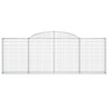 buede gabionkurve 12 stk. 300x30x100/120 cm galvaniseret jern