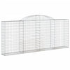 buede gabionkurve 8 stk. 300x30x120/140 cm galvaniseret jern