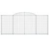 buede gabionkurve 9 stk. 300x30x120/140 cm galvaniseret jern
