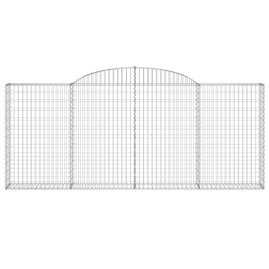 buede gabionkurve 10 stk. 300x30x120/140 cm galvaniseret jern