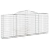 buede gabionkurve 12 stk. 300x30x120/140 cm galvaniseret jern