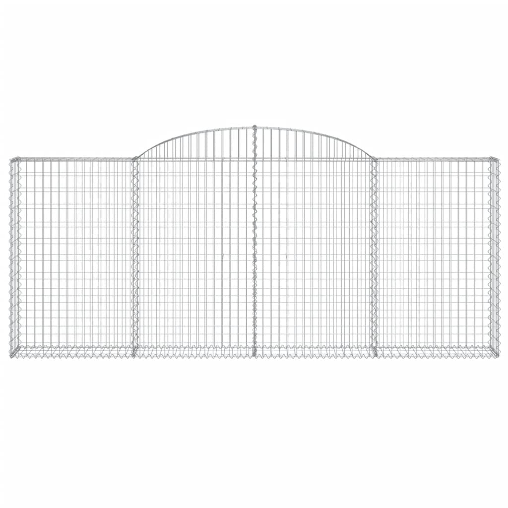 buede gabionkurve 12 stk. 300x30x120/140 cm galvaniseret jern