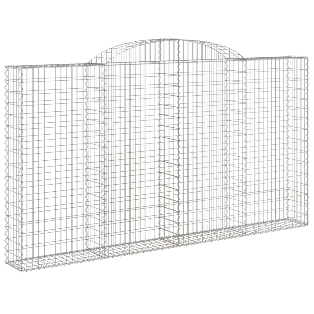 buede gabionkurve 8 stk. 300x30x160/180 cm galvaniseret jern