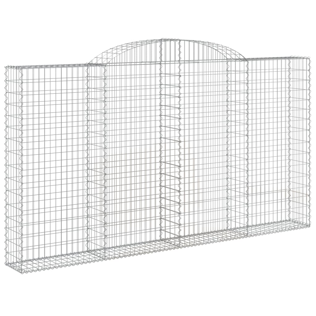 buede gabionkurve 9 stk. 300x30x160/180 cm galvaniseret jern