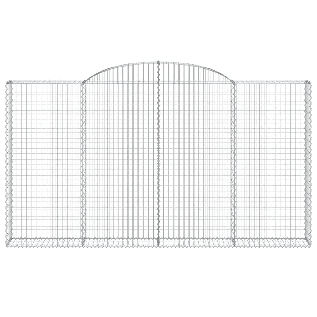 buede gabionkurve 9 stk. 300x30x160/180 cm galvaniseret jern