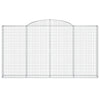 buede gabionkurve 9 stk. 300x30x160/180 cm galvaniseret jern