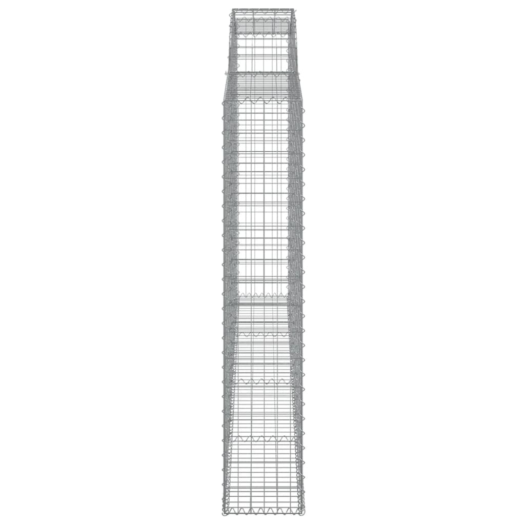 buede gabionkurve 9 stk. 300x30x160/180 cm galvaniseret jern
