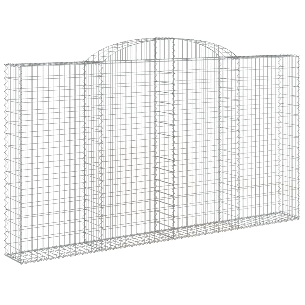 buede gabionkurve 10 stk. 300x30x160/180 cm galvaniseret jern