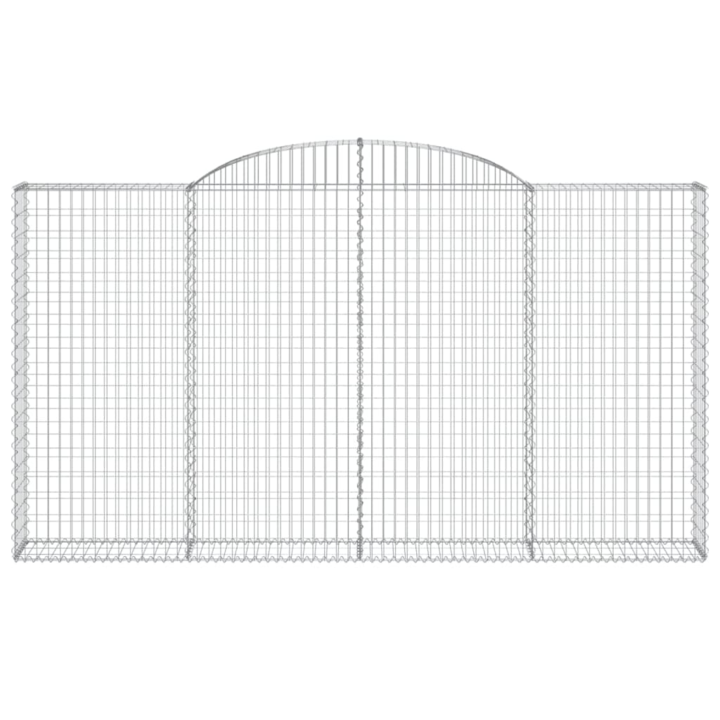 buede gabionkurve 10 stk. 300x30x160/180 cm galvaniseret jern
