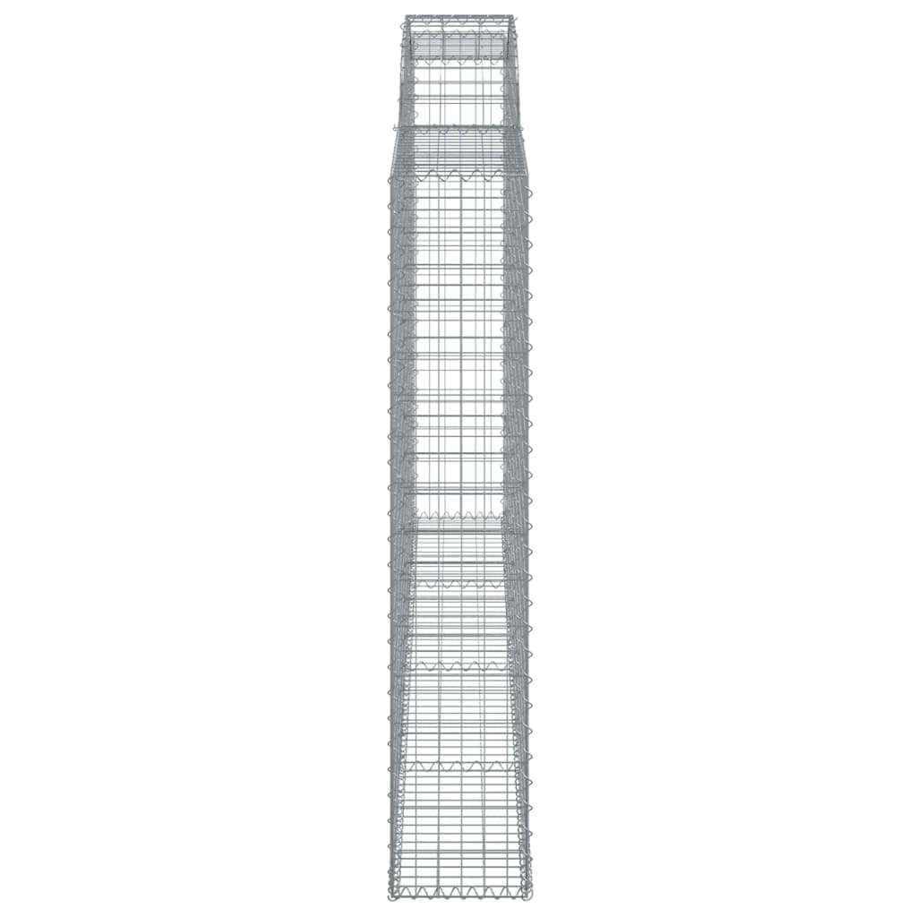 buede gabionkurve 10 stk. 300x30x160/180 cm galvaniseret jern