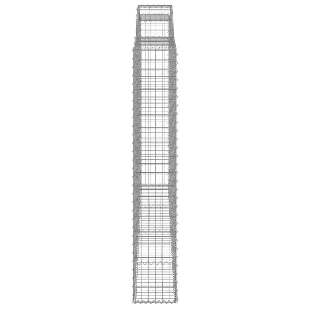 buede gabionkurve 7 stk. 300x30x180/200 cm galvaniseret jern