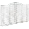buede gabionkurve 8 stk. 300x30x180/200 cm galvaniseret jern
