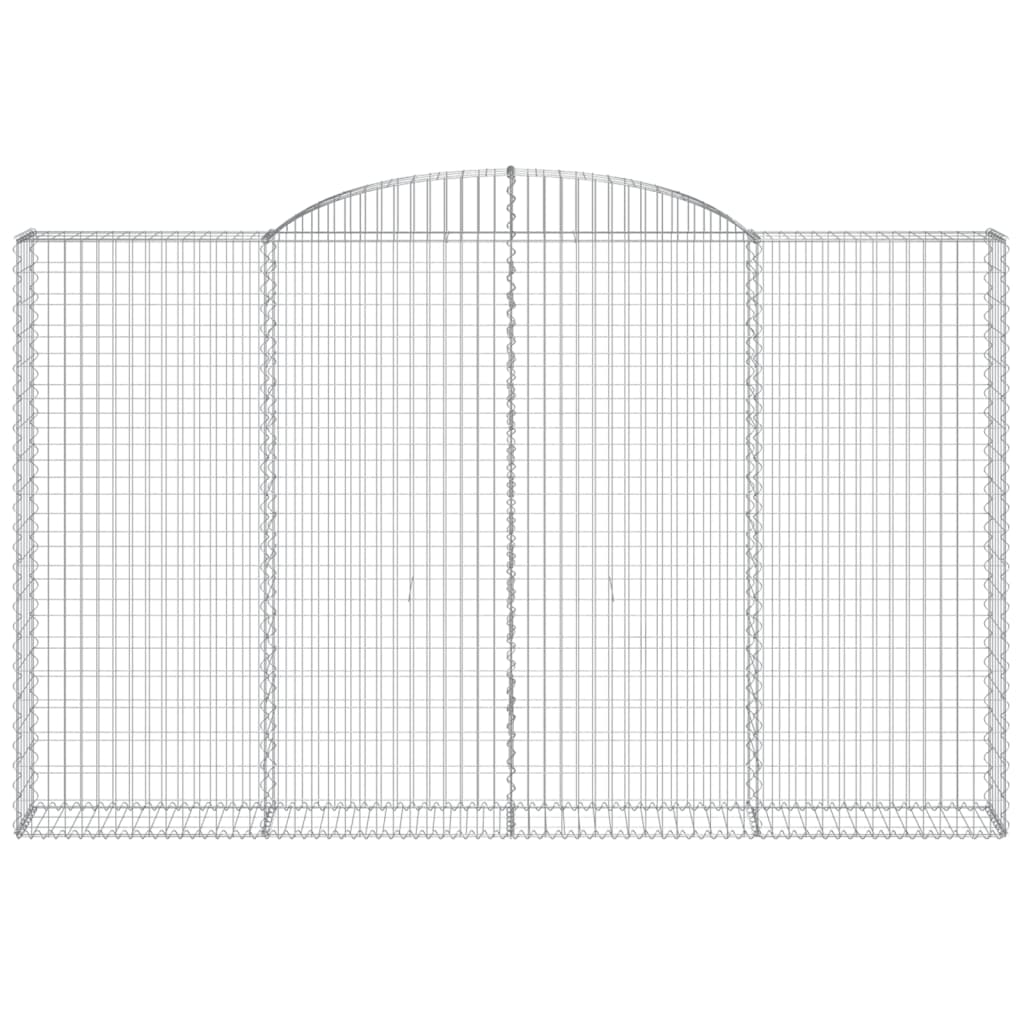 buede gabionkurve 9 stk. 300x30x180/200 cm galvaniseret jern