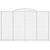 buede gabionkurve 9 stk. 300x30x180/200 cm galvaniseret jern