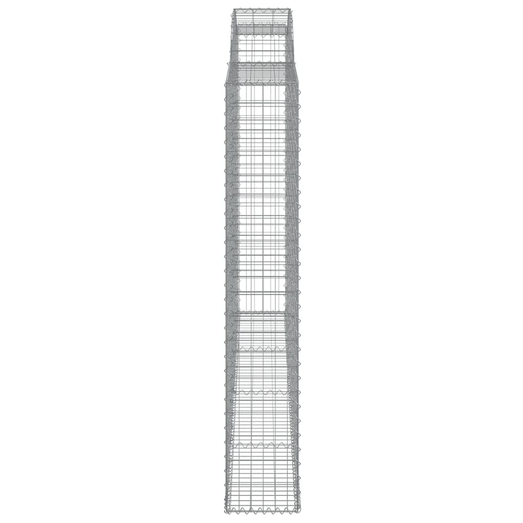 buede gabionkurve 9 stk. 300x30x180/200 cm galvaniseret jern