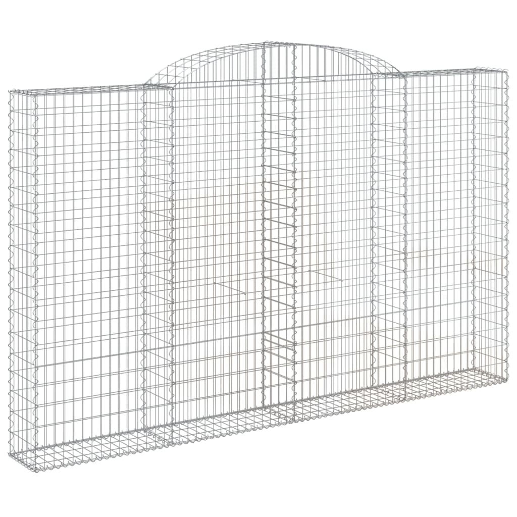 buede gabionkurve 10 stk. 300x30x180/200 cm galvaniseret jern