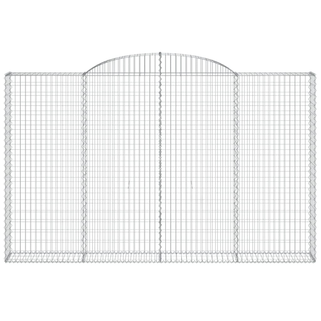 buede gabionkurve 10 stk. 300x30x180/200 cm galvaniseret jern