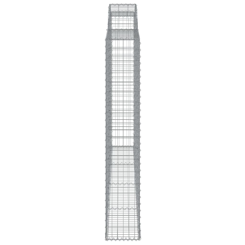 buede gabionkurve 10 stk. 300x30x180/200 cm galvaniseret jern