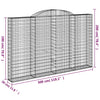 buede gabionkurve 11 stk. 300x30x180/200 cm galvaniseret jern