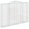 buede gabionkurve 2 stk. 300x30x200/220 cm galvaniseret jern