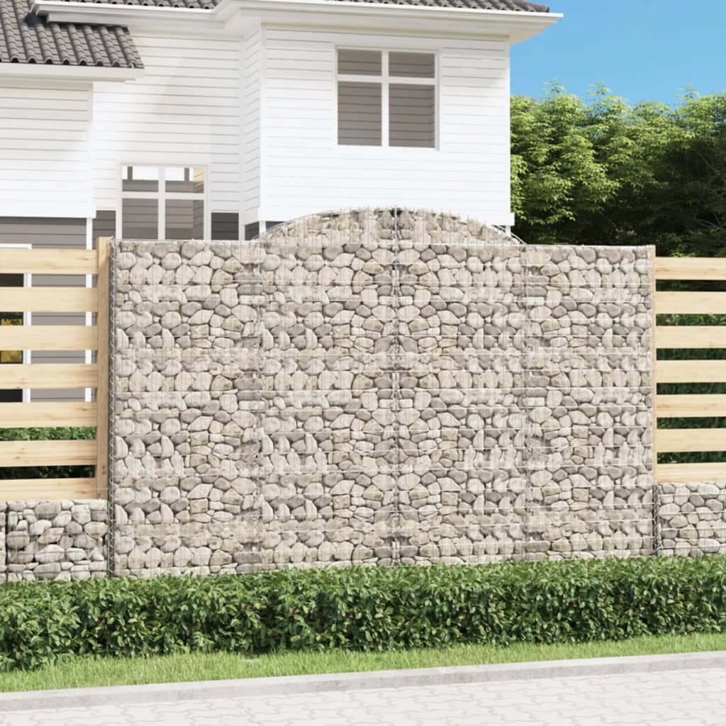 buede gabionkurve 5 stk. 300x30x200/220 cm galvaniseret jern