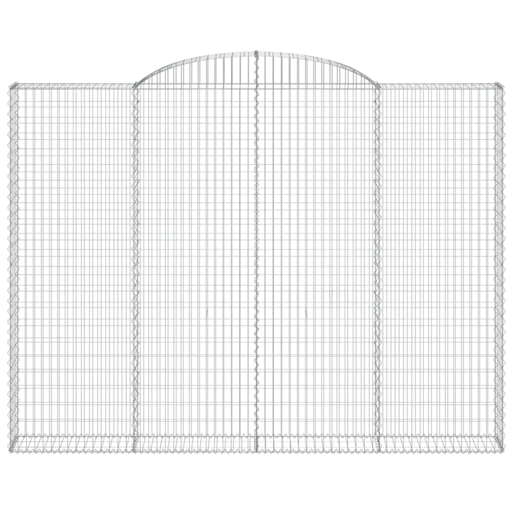 buede gabionkurve 3 stk. 300x30x220/240 cm galvaniseret jern