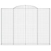 buede gabionkurve 3 stk. 300x30x220/240 cm galvaniseret jern