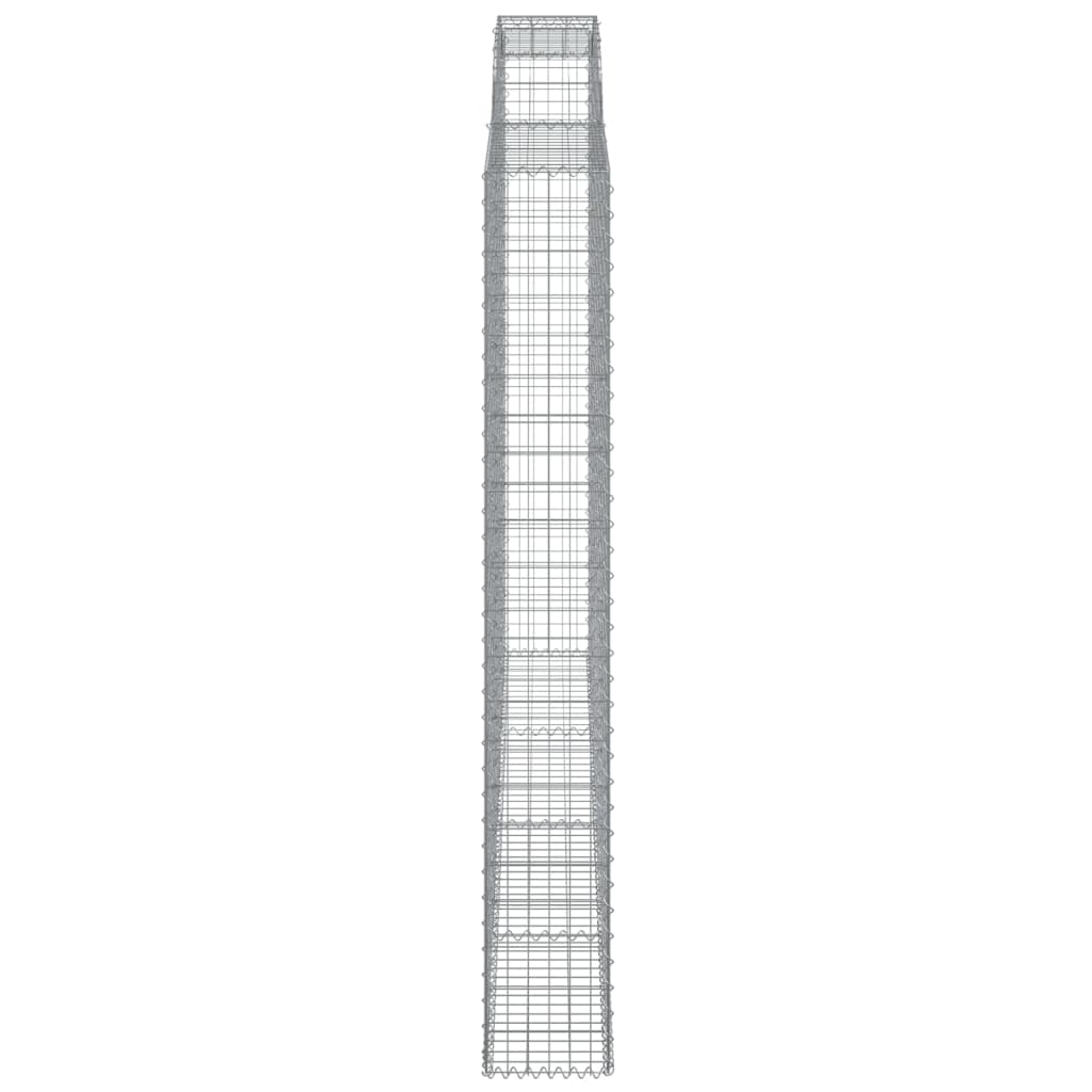 buede gabionkurve 3 stk. 300x30x220/240 cm galvaniseret jern