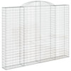 buede gabionkurve 6 stk. 300x30x220/240 cm galvaniseret jern