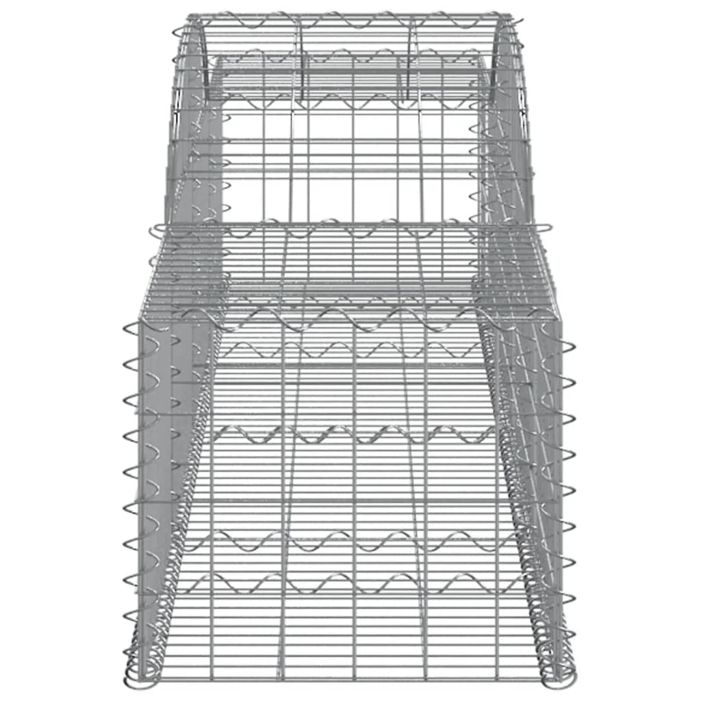 buede gabionkurve 7 stk. 300x50x40/60 cm galvaniseret jern