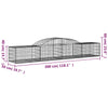 buede gabionkurve 10 stk. 300x50x40/60 cm galvaniseret jern
