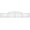 buede gabionkurve 12 stk. 300x50x40/60 cm galvaniseret jern