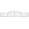 buede gabionkurve 17 stk. 300x50x40/60 cm galvaniseret jern