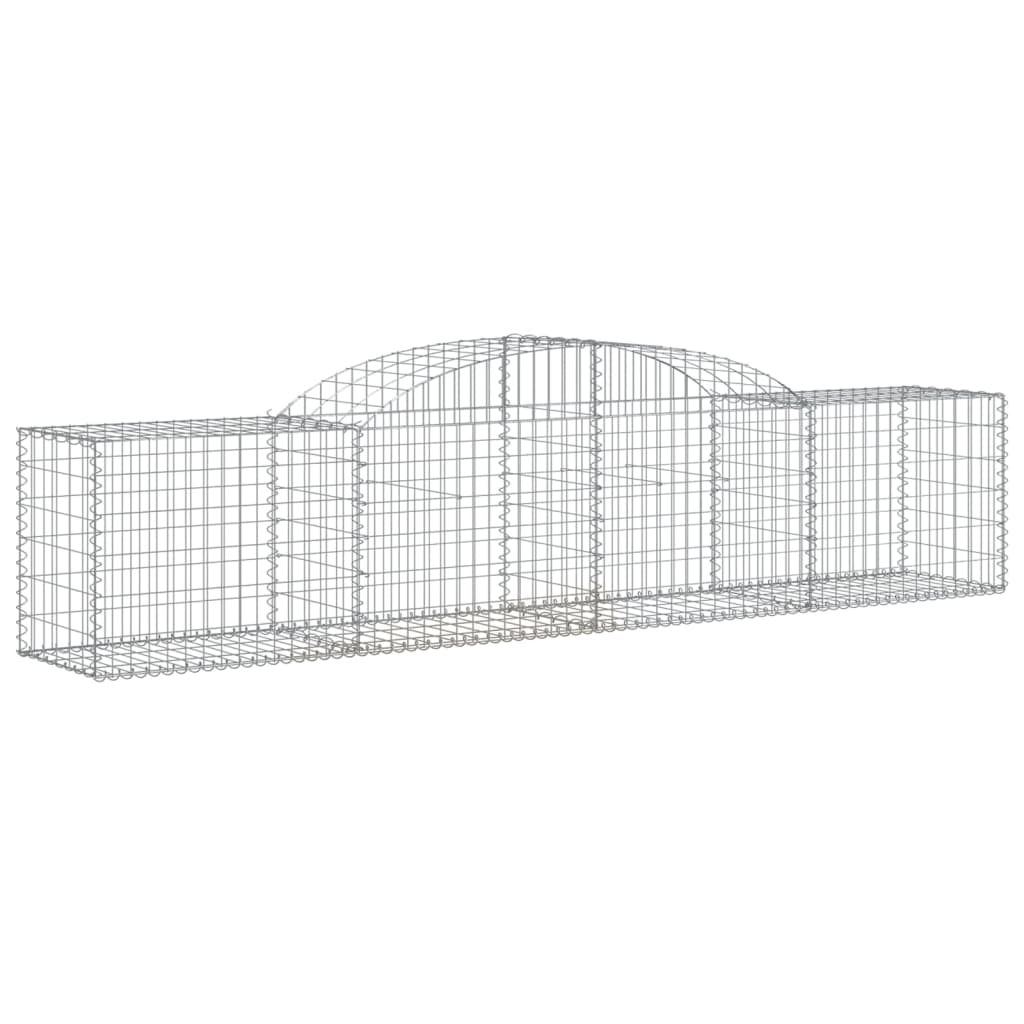 buede gabionkurve 9 stk. 300x50x60/80 cm galvaniseret jern