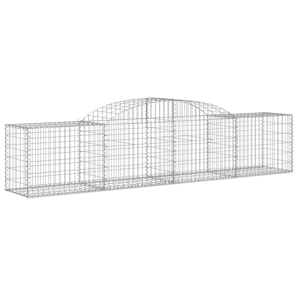 buede gabionkurve 12 stk. 300x50x60/80 cm galvaniseret jern