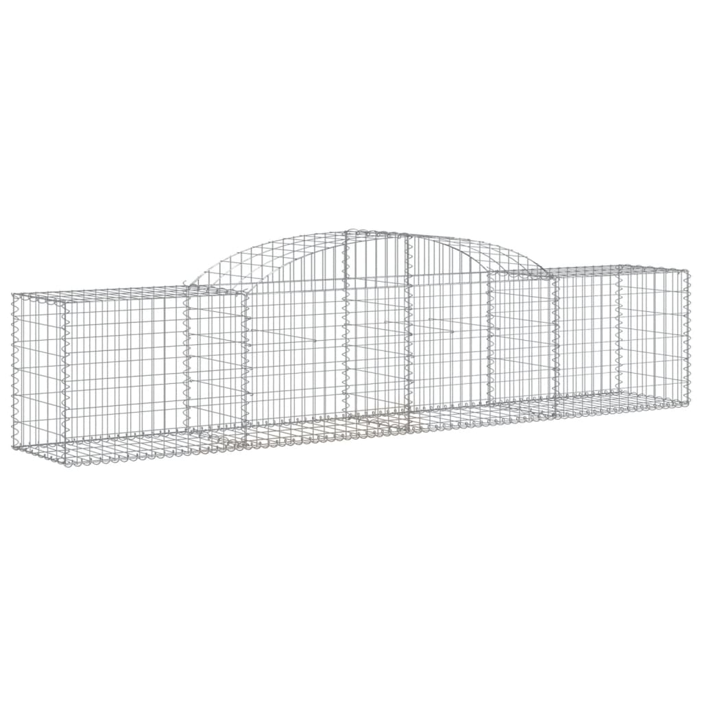 buede gabionkurve 15 stk. 300x50x60/80 cm galvaniseret jern