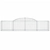buede gabionkurve 15 stk. 300x50x60/80 cm galvaniseret jern
