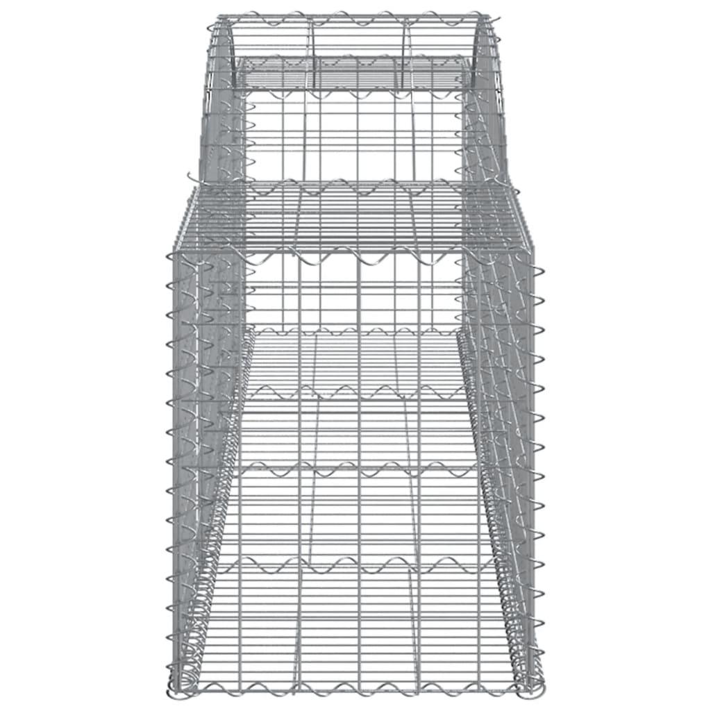 buede gabionkurve 15 stk. 300x50x60/80 cm galvaniseret jern