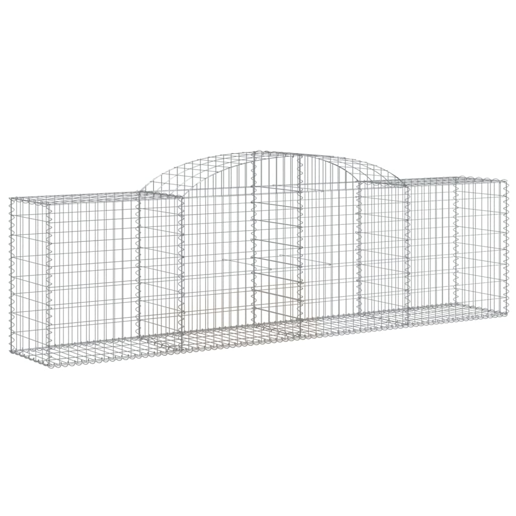 buede gabionkurve 10 stk. 300x50x80/100 cm galvaniseret jern