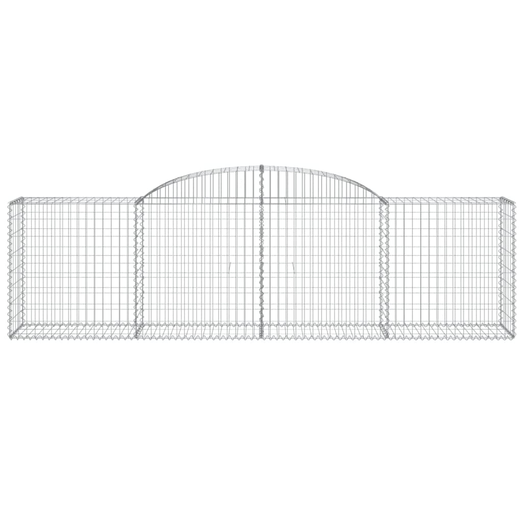 buede gabionkurve 10 stk. 300x50x80/100 cm galvaniseret jern