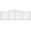 buede gabionkurve 10 stk. 300x50x80/100 cm galvaniseret jern