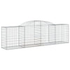 buede gabionkurve 12 stk. 300x50x80/100 cm galvaniseret jern