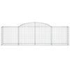 buede gabionkurve 17 stk. 300x50x80/100 cm galvaniseret jern