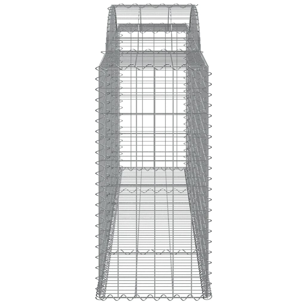 buede gabionkurve 2 stk. 300x50x100/120 cm galvaniseret jern