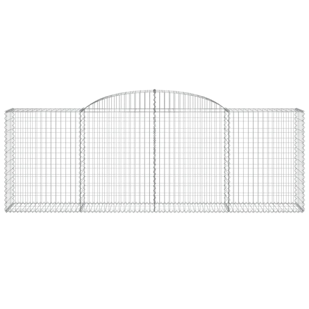 buede gabionkurve 7 stk. 300x50x100/120 cm galvaniseret jern