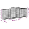 buede gabionkurve 8 stk. 300x50x100/120 cm galvaniseret jern