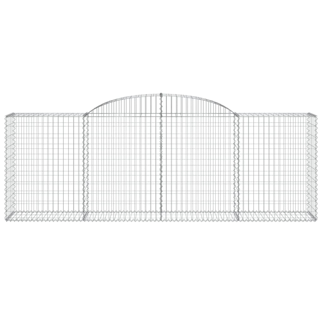 buede gabionkurve 10 stk. 300x50x100/120 cm galvaniseret jern