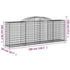 buede gabionkurve 10 stk. 300x50x100/120 cm galvaniseret jern
